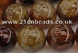 CAG6050 15.5 inches 18mm round dragon veins agate beads