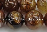 CAG6052 15.5 inches 22mm round dragon veins agate beads