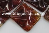 CAG6070 15.5 inches 20mm wavy diamond dragon veins agate beads