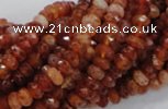 CAG611 15.5 inches 4*6mm faceted rondelle natural fire agate beads