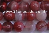 CAG6112 15.5 inches 8mm round south red agate gemstone beads