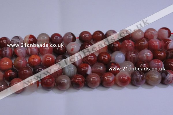 CAG6114 15.5 inches 12mm round south red agate gemstone beads