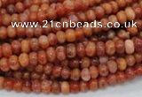 CAG614 15.5 inches 4*6mm rondelle natural fire agate beads