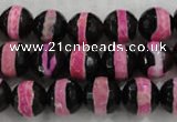 CAG6156 15 inches 10mm faceted round tibetan agate gemstone beads