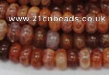 CAG616 15.5 inches 6*10mm rondelle natural fire agate beads