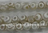 CAG6171 15 inches 10mm faceted round tibetan agate gemstone beads