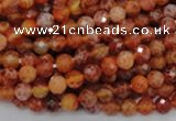 CAG619 15.5 inches 6mm faceted round natural fire agate beads