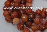 CAG621 15.5 inches 10mm faceted round natural fire agate beads