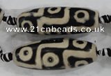CAG6216 15 inches 15*40mm rice tibetan agate gemstone beads