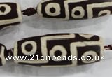 CAG6217 15 inches 15*40mm rice tibetan agate gemstone beads