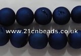 CAG6243 15 inches 10mm round plated druzy agate beads wholesale