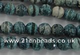 CAG6407 15 inches 10mm faceted round tibetan agate gemstone beads