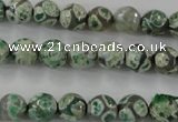 CAG6410 15 inches 10mm faceted round tibetan agate gemstone beads