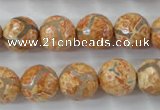 CAG6421 15 inches 14mm faceted round tibetan agate gemstone beads