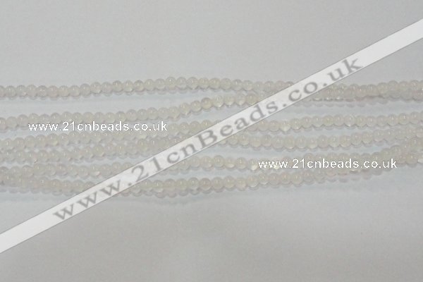 CAG6500 15.5 inches 4mm round Brazilian white agate beads