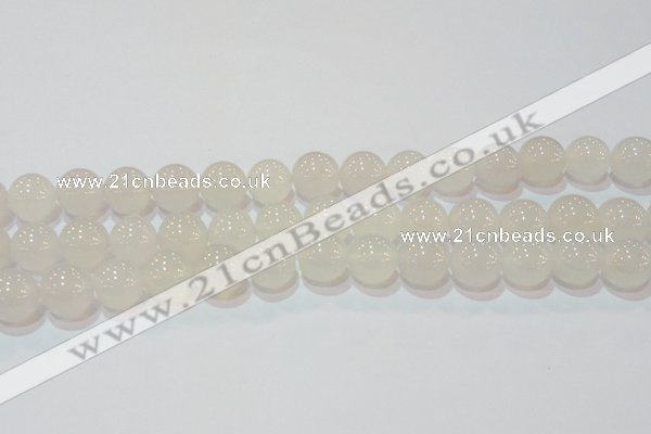 CAG6504 15.5 inches 12mm round Brazilian white agate beads