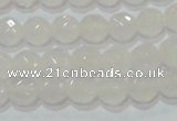 CAG6512 15.5 inches 8mm faceted round Brazilian white agate beads