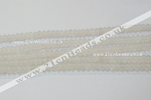 CAG6520 15.5 inches 4*6mm rondelle Brazilian white agate beads