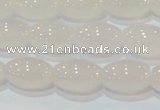 CAG6525 15.5 inches 8*12mm rice Brazilian white agate beads