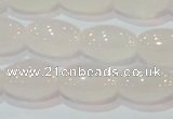 CAG6526 15.5 inches 10*14mm rice Brazilian white agate beads