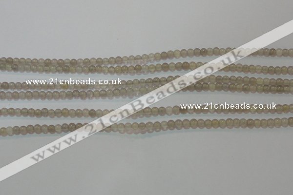 CAG6530 15.5 inches 3mm round Brazilian grey agate beads