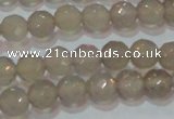 CAG6536 15.5 inches 6mm faceted round Brazilian grey agate beads