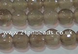 CAG6537 15.5 inches 8mm faceted round Brazilian grey agate beads