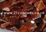 CAG654 15.5 inches 10*10mm faceted rhombic natural fire agate beads