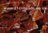 CAG655 15.5 inches 12*12mm faceted rhombic natural fire agate beads