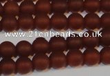 CAG6552 15.5 inches 6mm round matte red agate beads wholesale