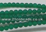 CAG6565 15.5 inches 3mm round matte green agate beads wholesale