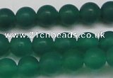 CAG6569 15.5 inches 8mm round matte green agate beads wholesale