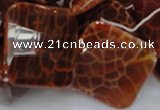 CAG657 15.5 inches 25*25mm faceted rhombic natural fire agate beads