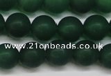 CAG6570 15.5 inches 10mm round matte green agate beads wholesale