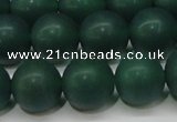 CAG6571 15.5 inches 12mm round matte green agate beads wholesale