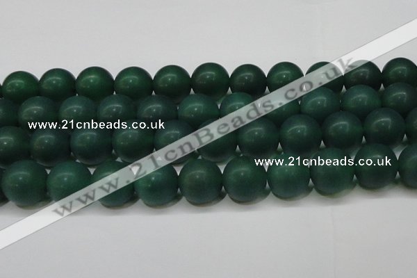 CAG6573 15.5 inches 16mm round matte green agate beads wholesale