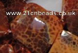 CAG659 15.5 inches 40*40mm faceted rhombic natural fire agate beads