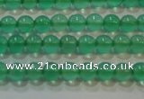 CAG6600 15.5 inches 2mm round green agate gemstone beads