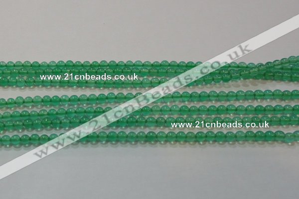 CAG6600 15.5 inches 2mm round green agate gemstone beads