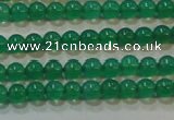 CAG6601 15.5 inches 2mm round green agate gemstone beads