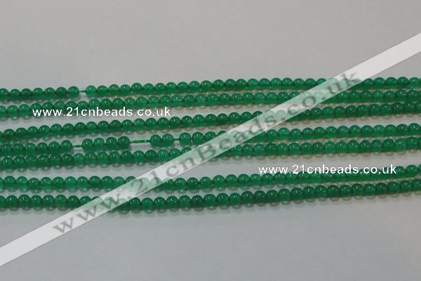 CAG6601 15.5 inches 2mm round green agate gemstone beads