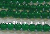 CAG6603 15.5 inches 4mm round green agate gemstone beads