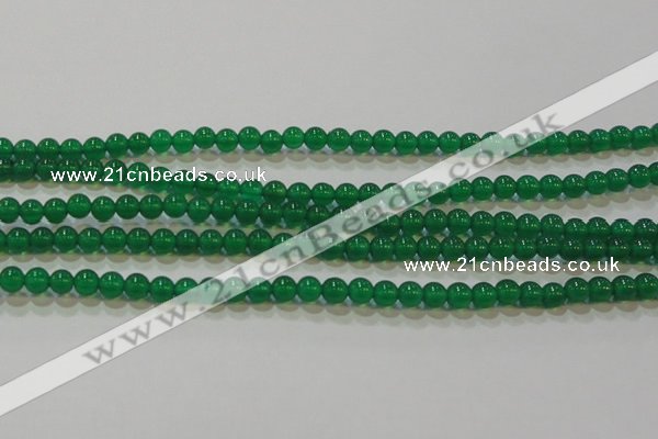 CAG6603 15.5 inches 4mm round green agate gemstone beads