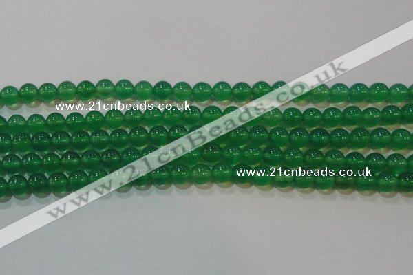 CAG6604 15.5 inches 6mm round green agate gemstone beads