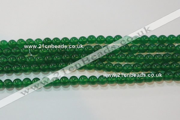 CAG6605 15.5 inches 8mm round green agate gemstone beads