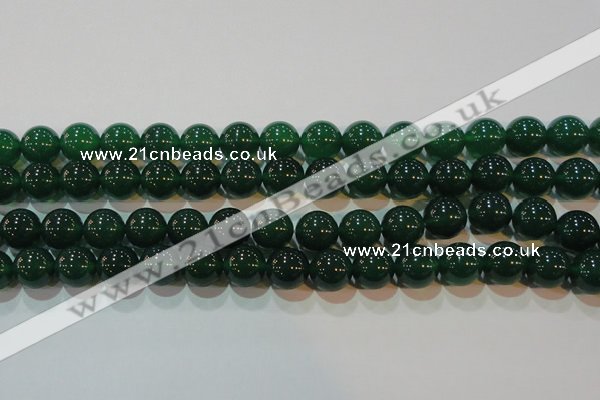 CAG6607 15.5 inches 12mm round green agate gemstone beads