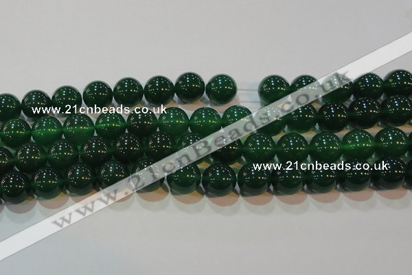 CAG6608 15.5 inches 14mm round green agate gemstone beads