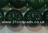 CAG6609 15.5 inches 16mm round green agate gemstone beads