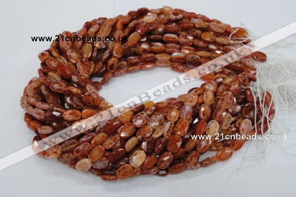 CAG661 15.5 inches 10*14mm faceted rectangle natural fire agate beads