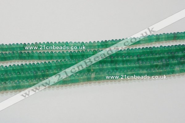 CAG6620 15.5 inches 3*6mm rondelle green agate gemstone beads